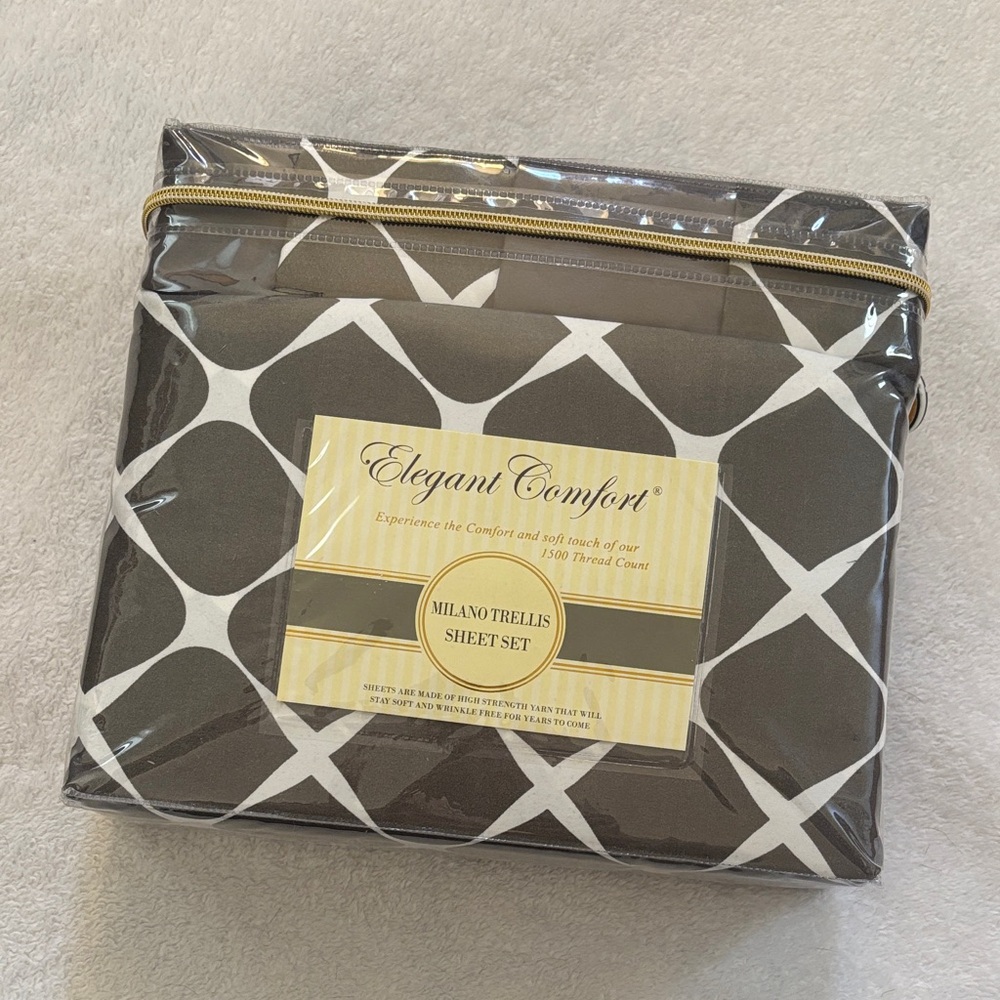 Milano Trellis Sheet Set - Gray